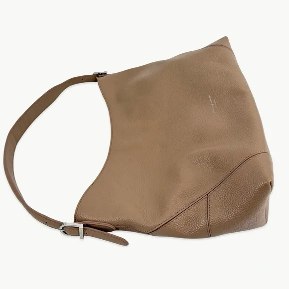 Aspinal of London Pebble Leather Hobo Shoulder Bag | Soft Taupe | Discontinued - Picture 3 of 16